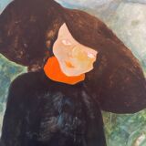 Portrait de femme signé