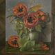 Oil on panel poppies
