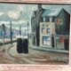 Original Swedish Oil on Panel – "Figures in the Street" by R. Eichburn – Signed – Dated 1936 – Framed – 47 × 39 cm (18.5" × 15.4")