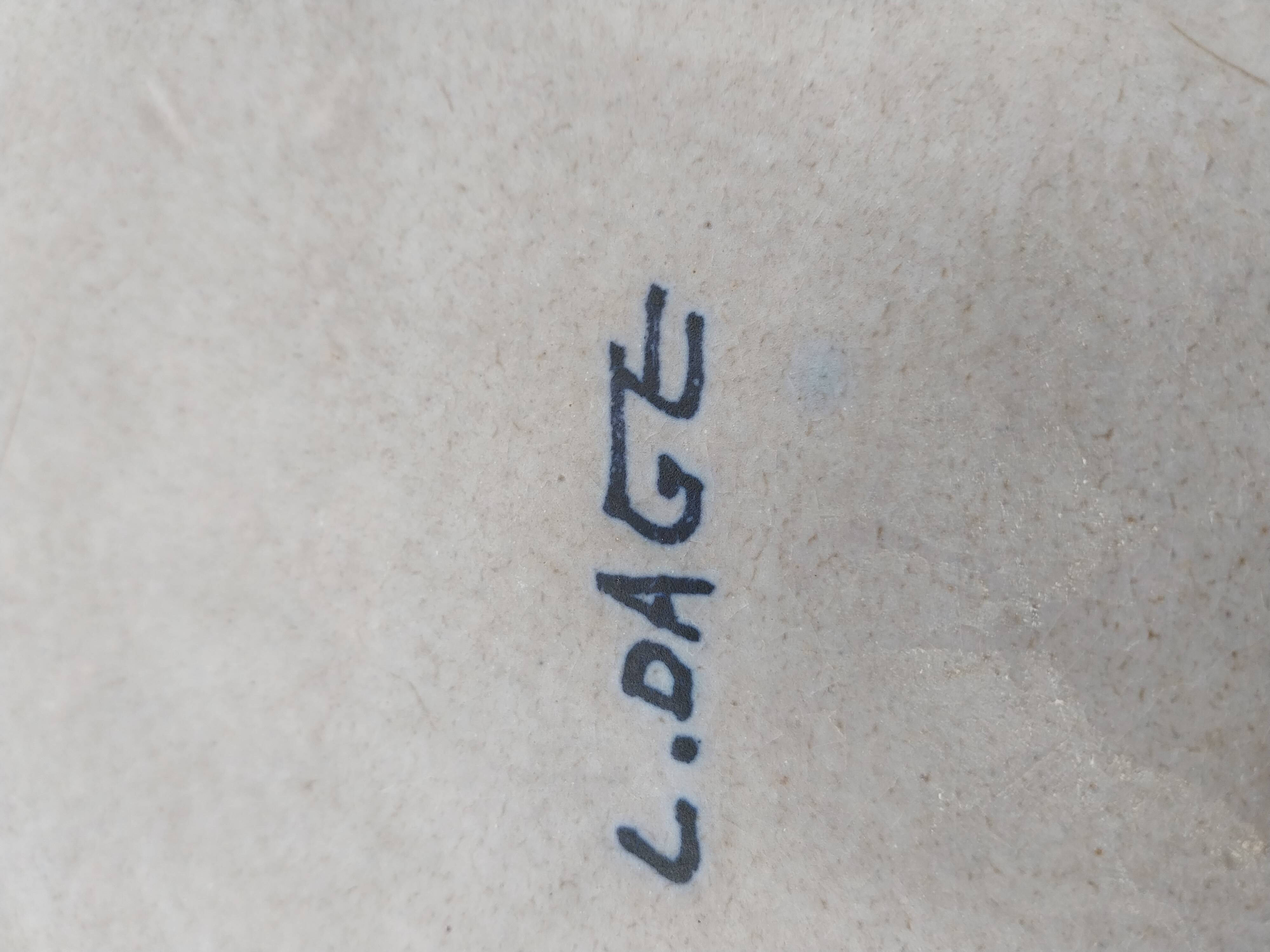 Ceramic dish signed Louis Dage