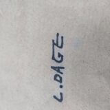 Ceramic dish signed Louis Dage