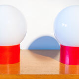 Pair of globe lamps year 70s