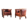 Vintage pair of 20th century Danish Leather Chairs, ca. 1930s