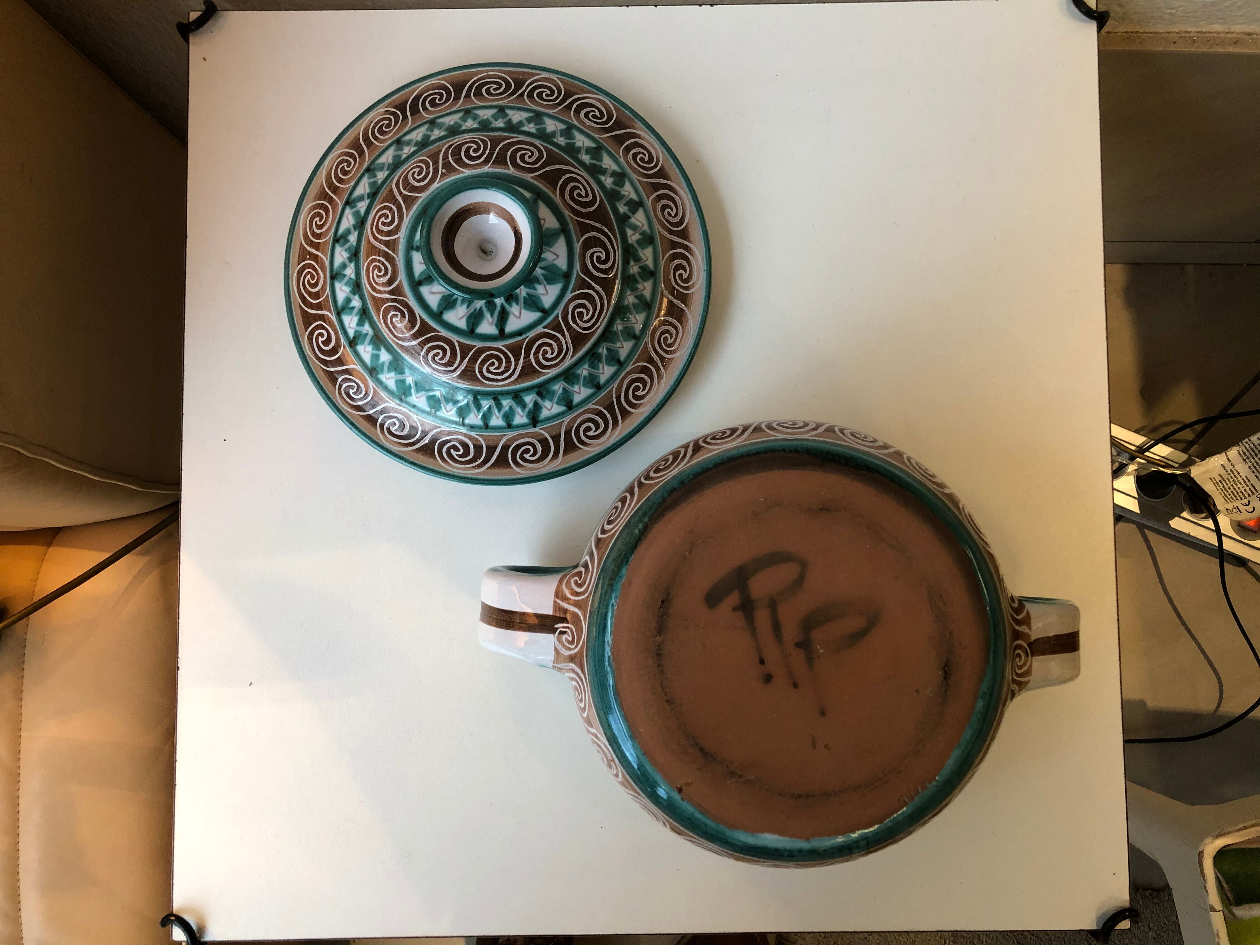 Ceramic pot by Robert Picault in Vallauris 1950
