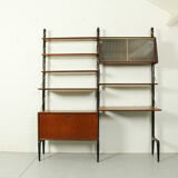 Teak modular wall system by Louis van Teeffelen for WéBé, 1950s