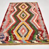 Tapis Kilim tribal tissé à la main 5x7, 155x232Cm