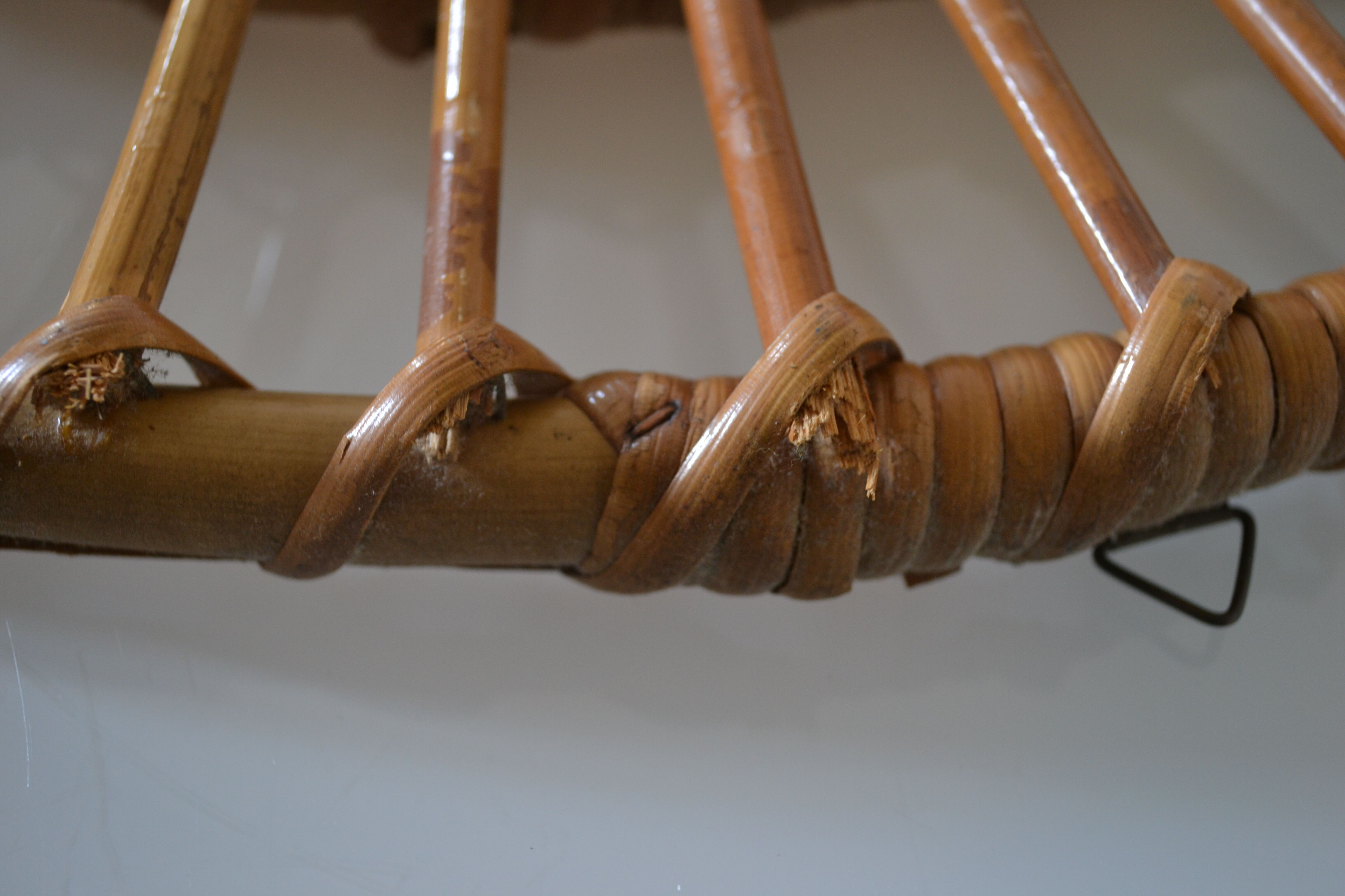 Vintage rattan sun mirror 70 years