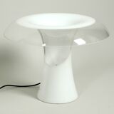 Huge 1960s italian two-piece Murano glass mushroom table lamp by Vistosi