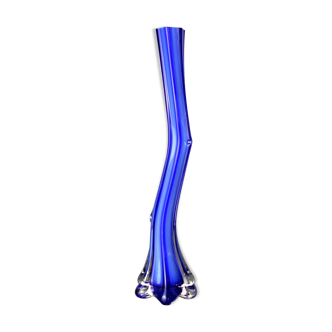 Blue soliflore in murano glass, italy, 1960