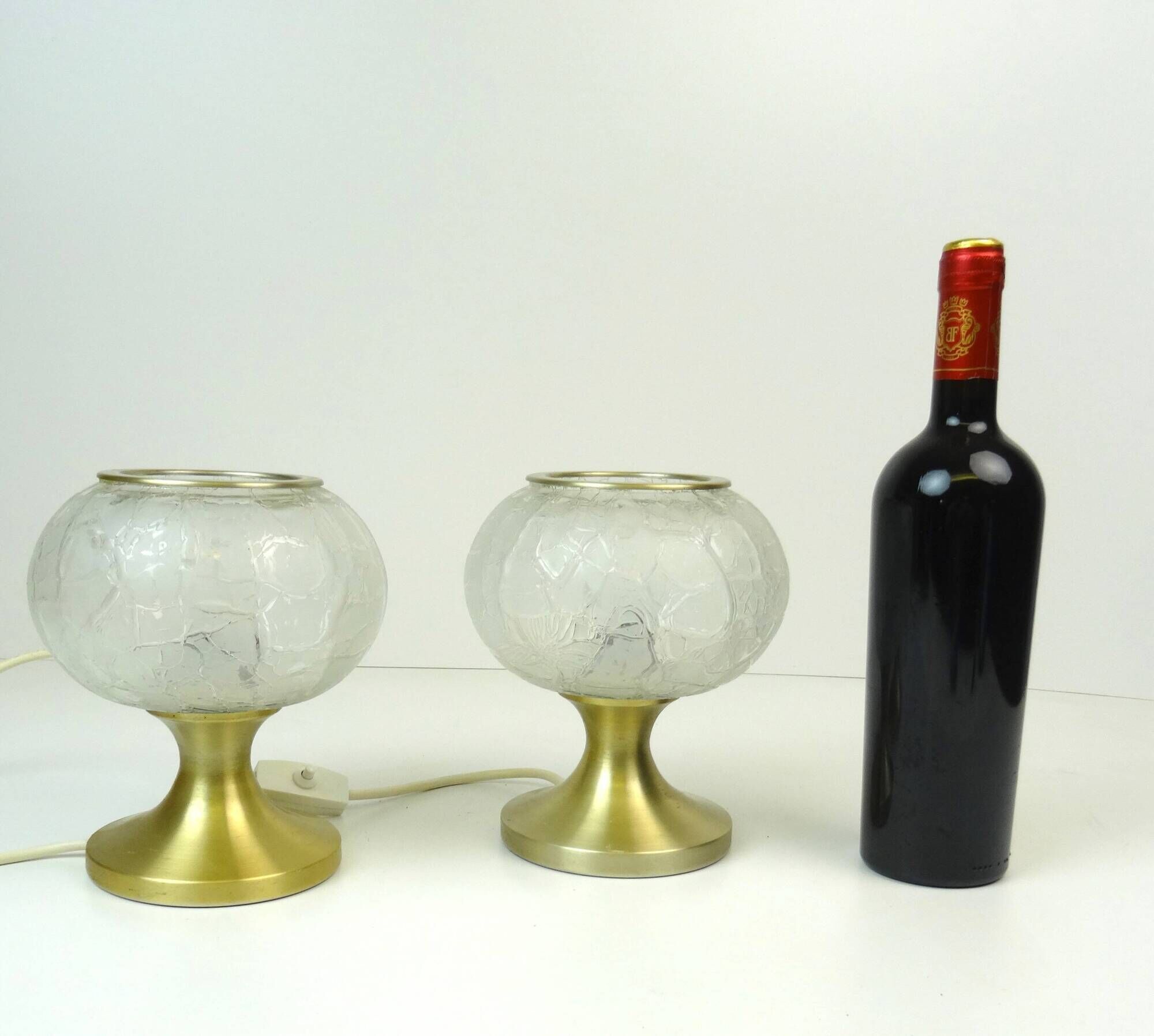 Beautiful Pair of Hollywood Regency bedside desk Lamps by Doria Germany