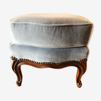 Foot rest stool Louis XV velvet