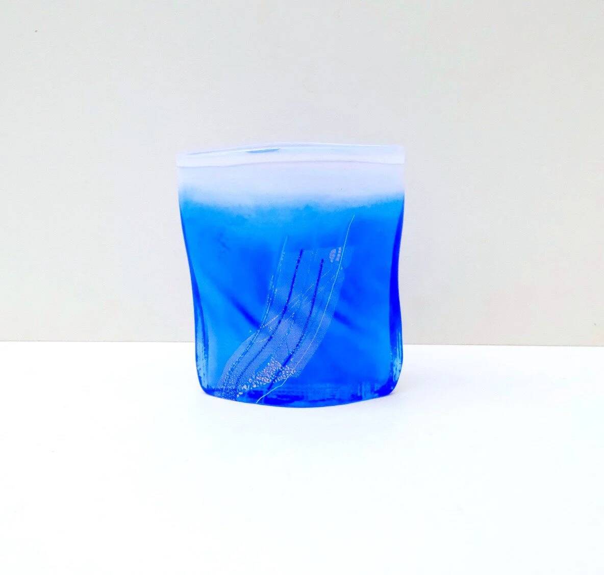 Vase by Maud G. Bugge for Hadeland Glassverk in blown glass, Norway 1980