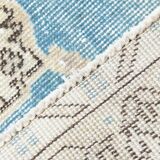 4x6 Sky Blue Orienta Classic Pattern Vintage Rug, 113x201Cm