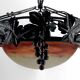 Wrought iron and glass paste chandelier, Art Deco, Muller Freres, Circa 1920