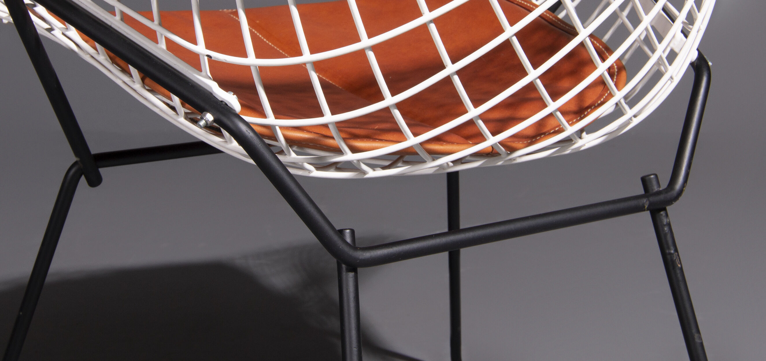Diamond armchair with ottoman by Harry Bertoia for Knoll International