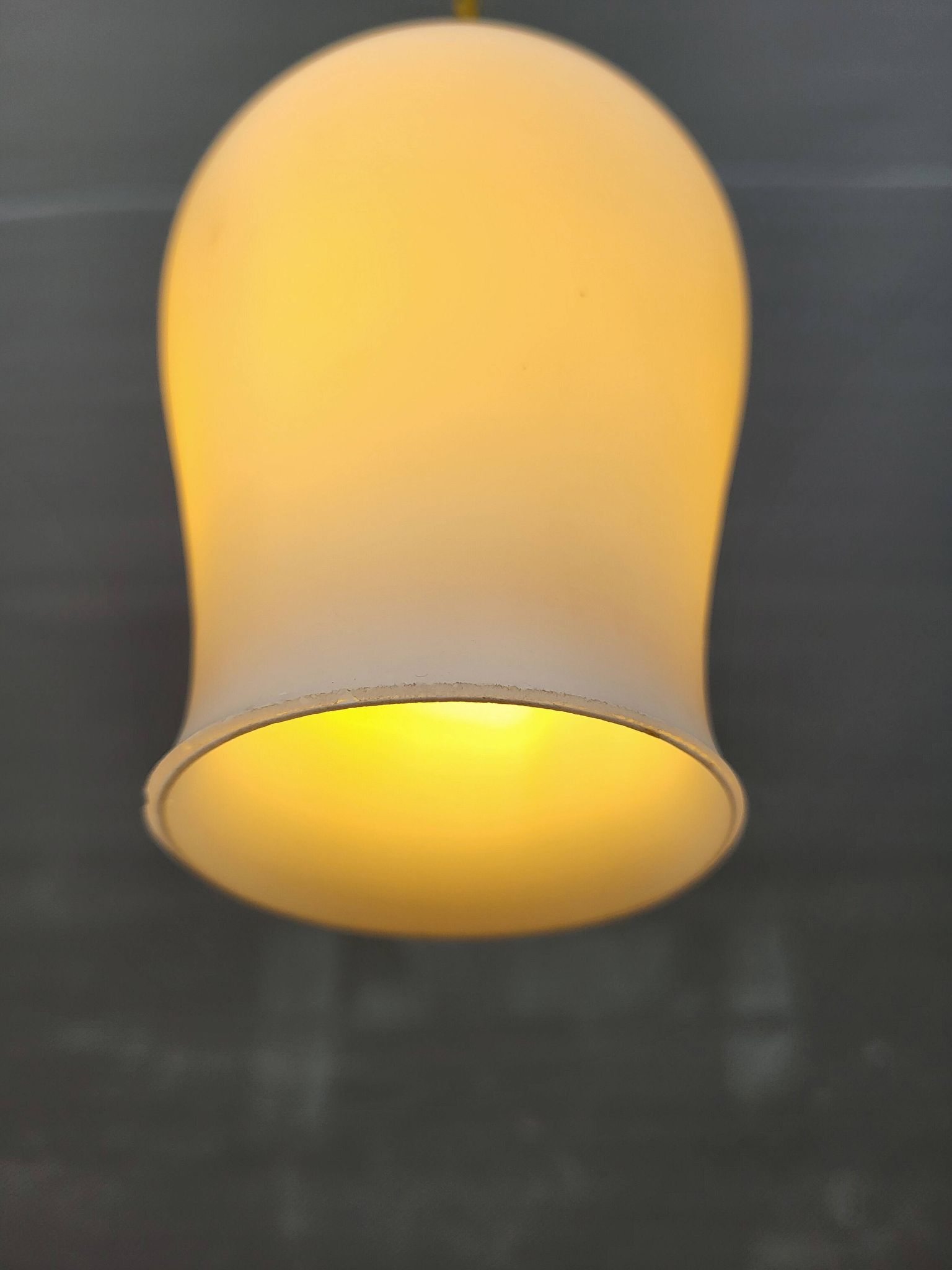 Opaline glass tulip pendant light