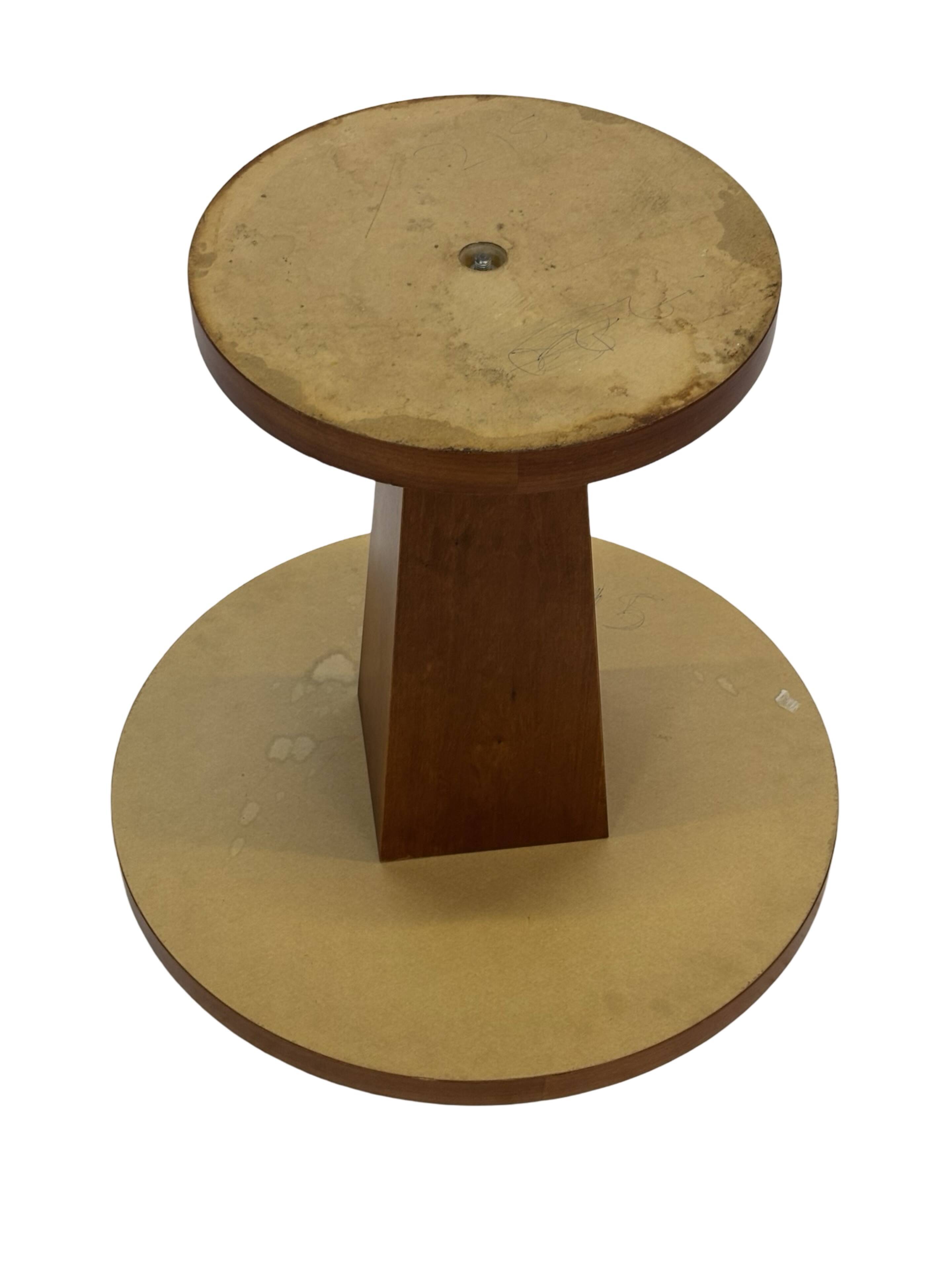 Vintage side table art deco style 80s wood minimalist design