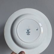 Set of 10 hollow plates Terre de Fer XIXth, model Madrid