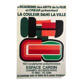 Vintage poster by Jean Dewasne, Espace Cardin / La couleur dans la ville, c 1970