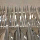 12 silver-plated cake forks by Christofle America