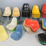 Charles & Ray Eames Set of 4 Off white "H-Base" Chairs for Herman Miller, 1960