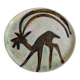 Ceramic plate by Jacques Marie, deer decoration, 1960