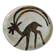Ceramic plate by Jacques Marie, deer decoration, 1960