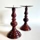 BOUGEOIRS Vintage Patinated Metal Candle Holders