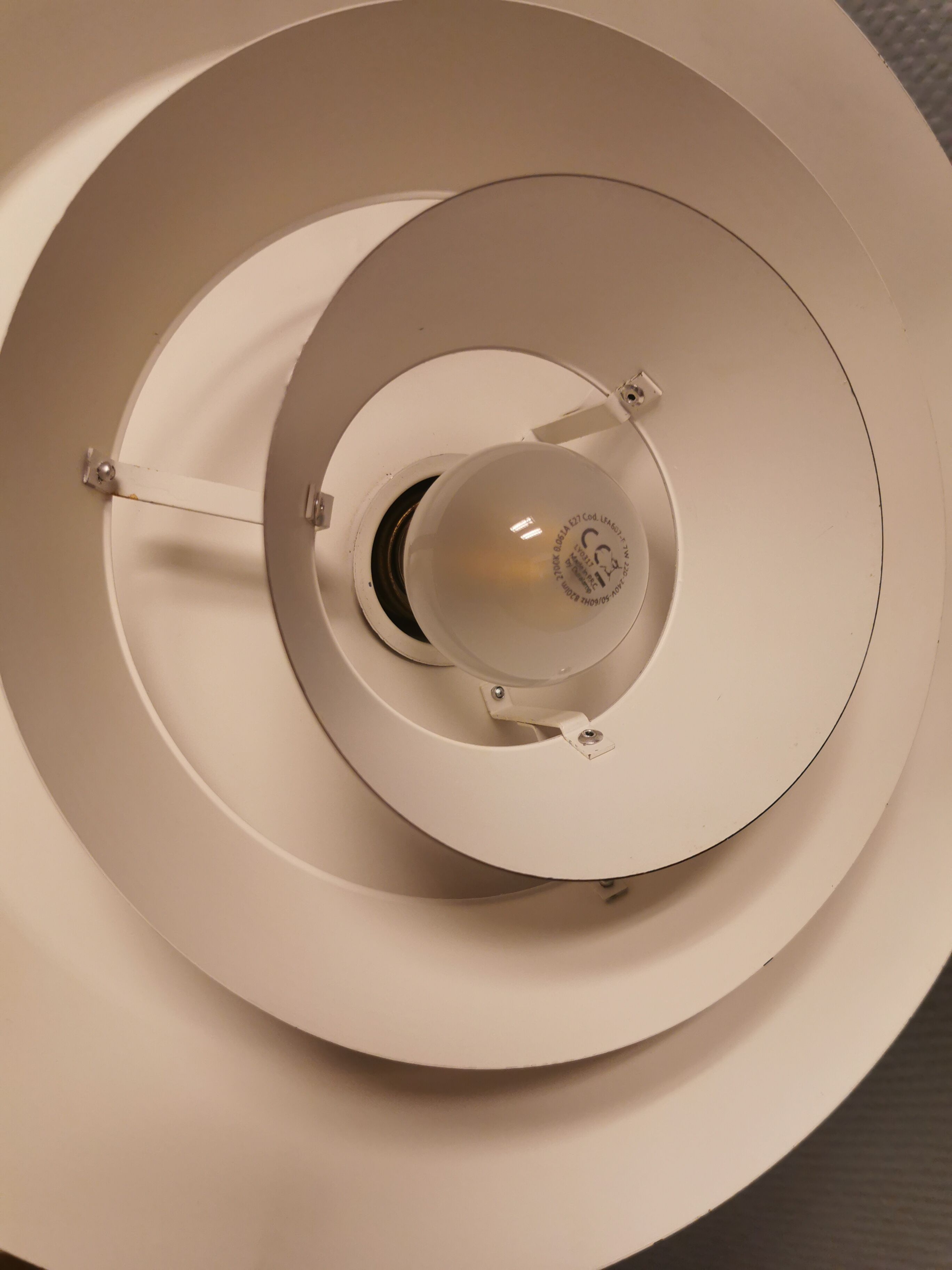 Hanging lamp, designed by Bent Karlby for Danish LYFA in 1968, model Troika.