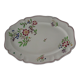 Oval dish Sarreguemines faience old flower decoration Strasbourg