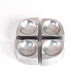 Mid Century Scandinavian Modern Handcrafted Aluminum Four Piece Ashtray, 1960