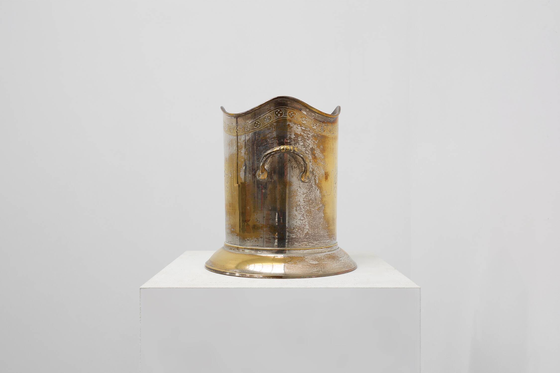 Antique Silver-Plated Copper Champagne Bucket, France, circa 1900