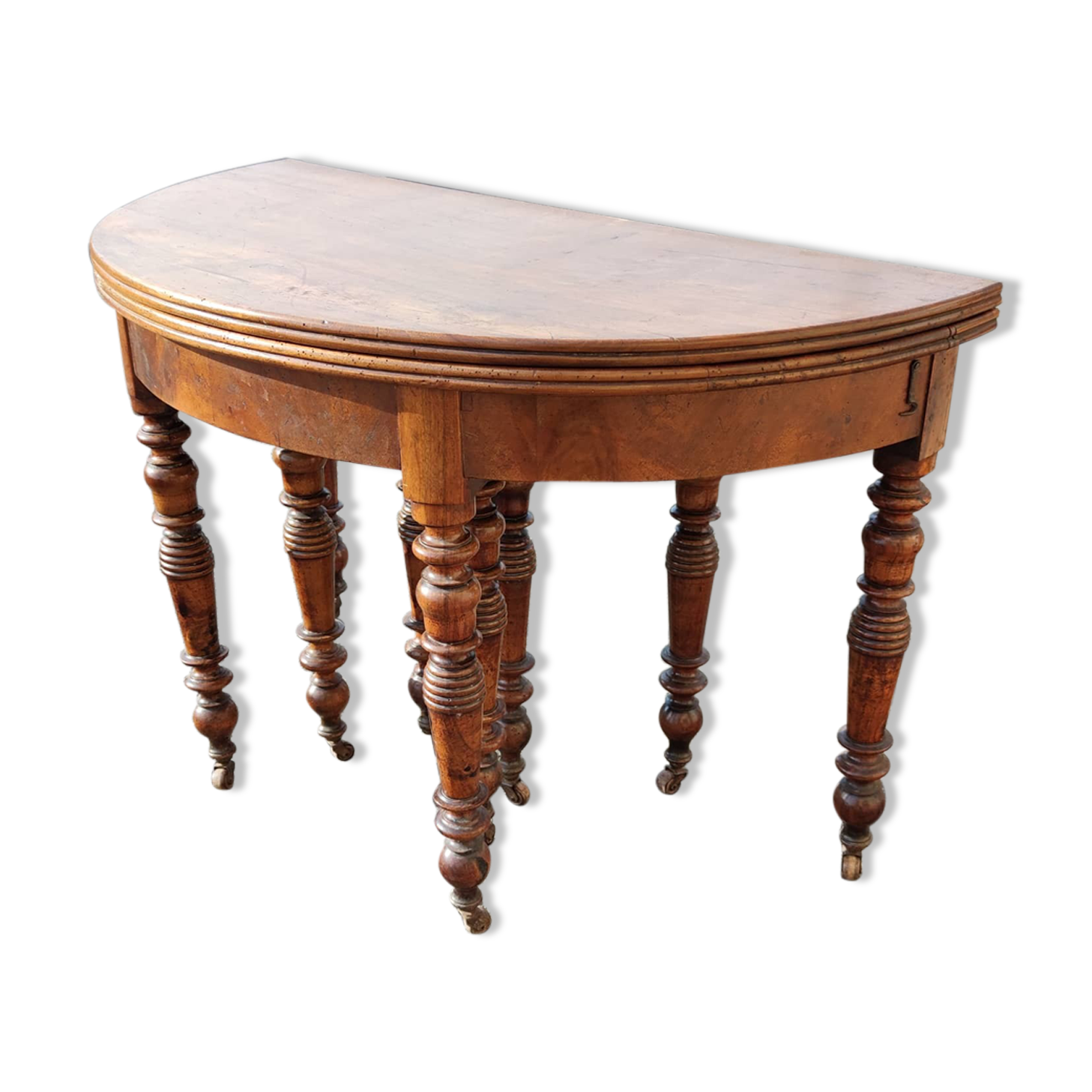 Louis Philippe period 10-foot walnut console table