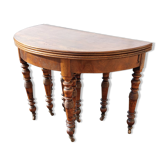 Console à 10 pieds en noyer époque Louis Philippe