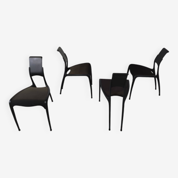 Rare carbon fibre C06 chairs by Pol Quadens, 1990s