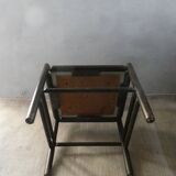 Desk armchair in wood and skai