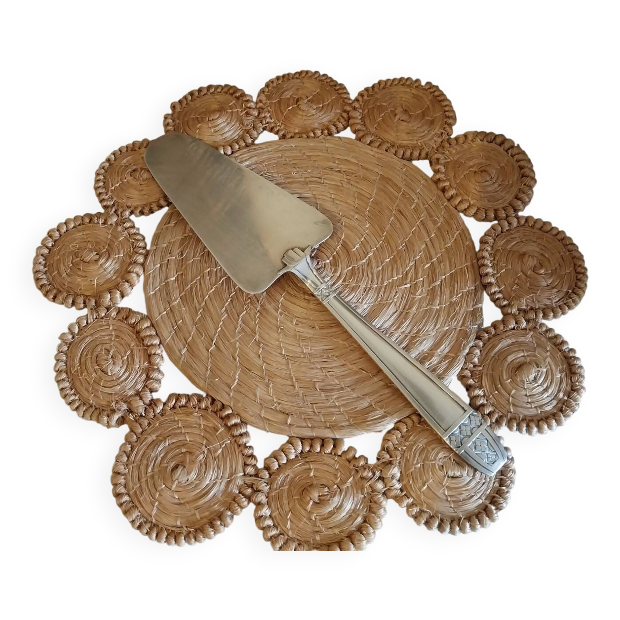 Antique silver-plated art nouveau pie server