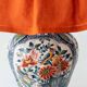 Delft Polychrome Chinoiserie Table Lamp, Tichelaar Makkum, New Silk Shade