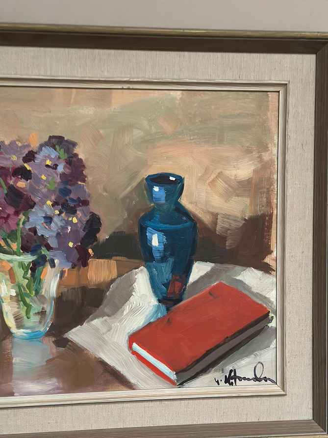 Original Swedish Oil on Canvas – “Still Life” – Signed – Vintage & Framed