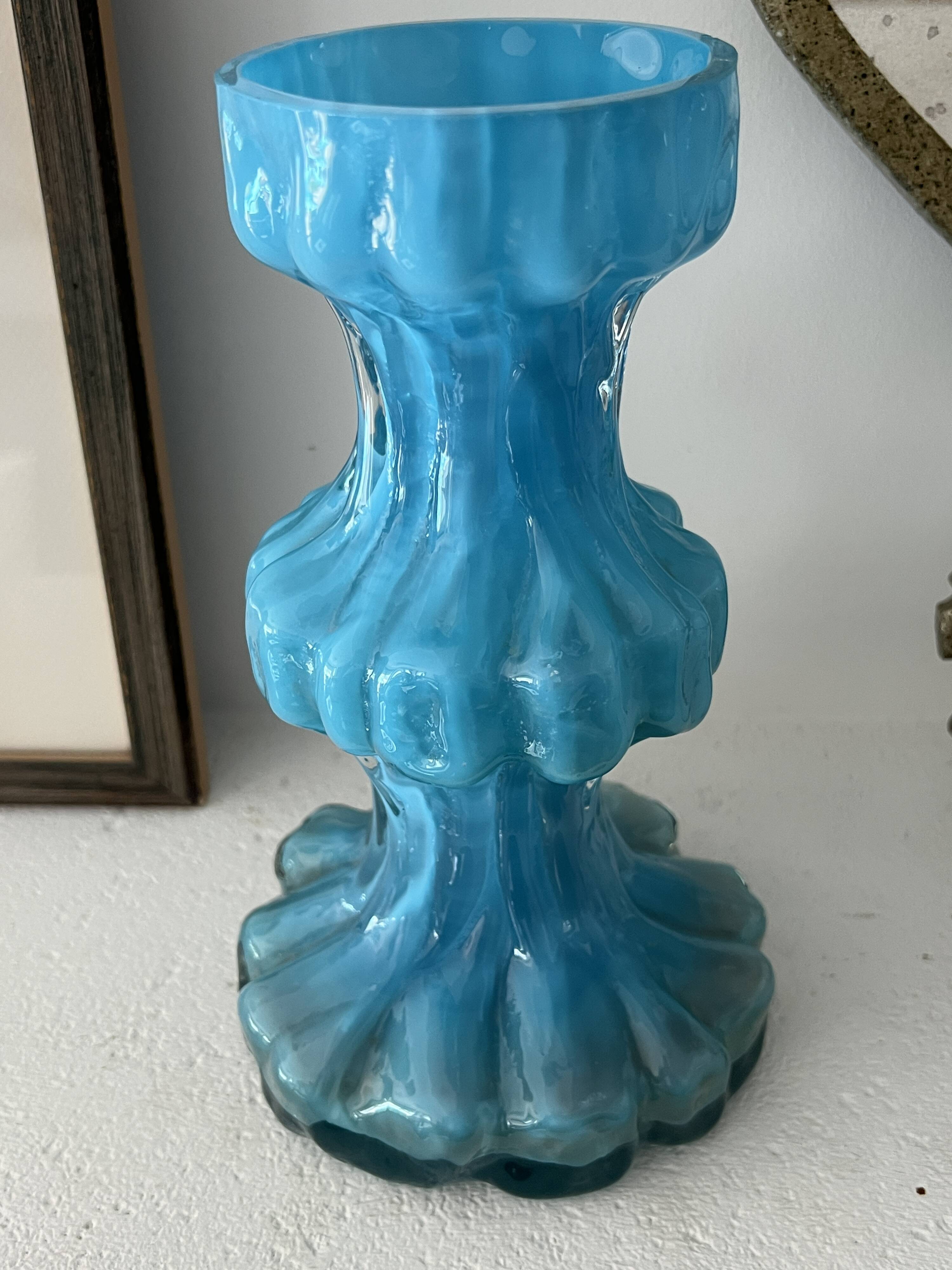 Clichy glass vase - vintage 20th century