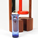 Danish wall mirror by Jacob Hermann & Per Lütken and Holmegaard glass vase, 1960s.