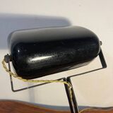 Workshop lamp in cast iron and enamelled cast iron bag