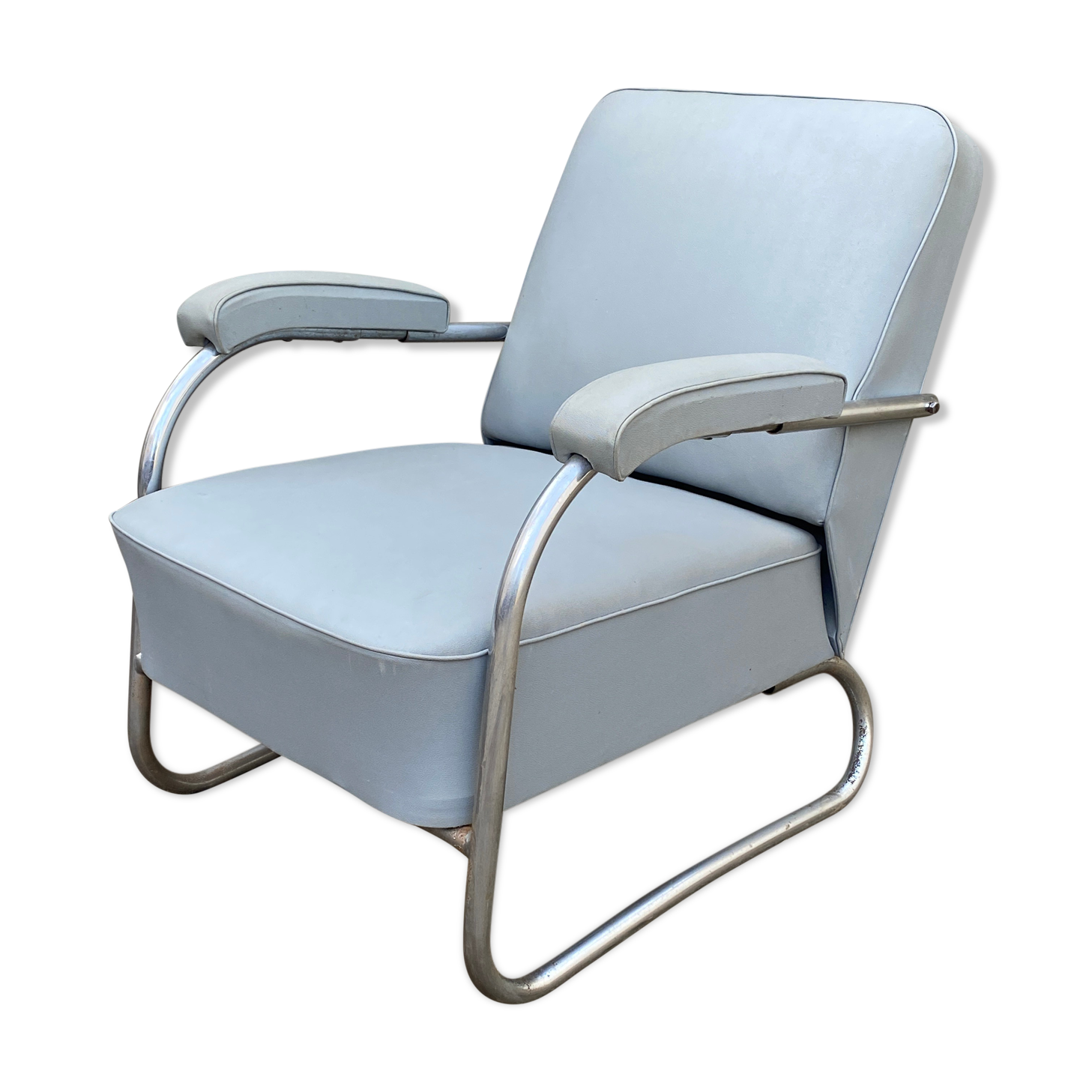 Reclining sled chair 1950 Bauhaus