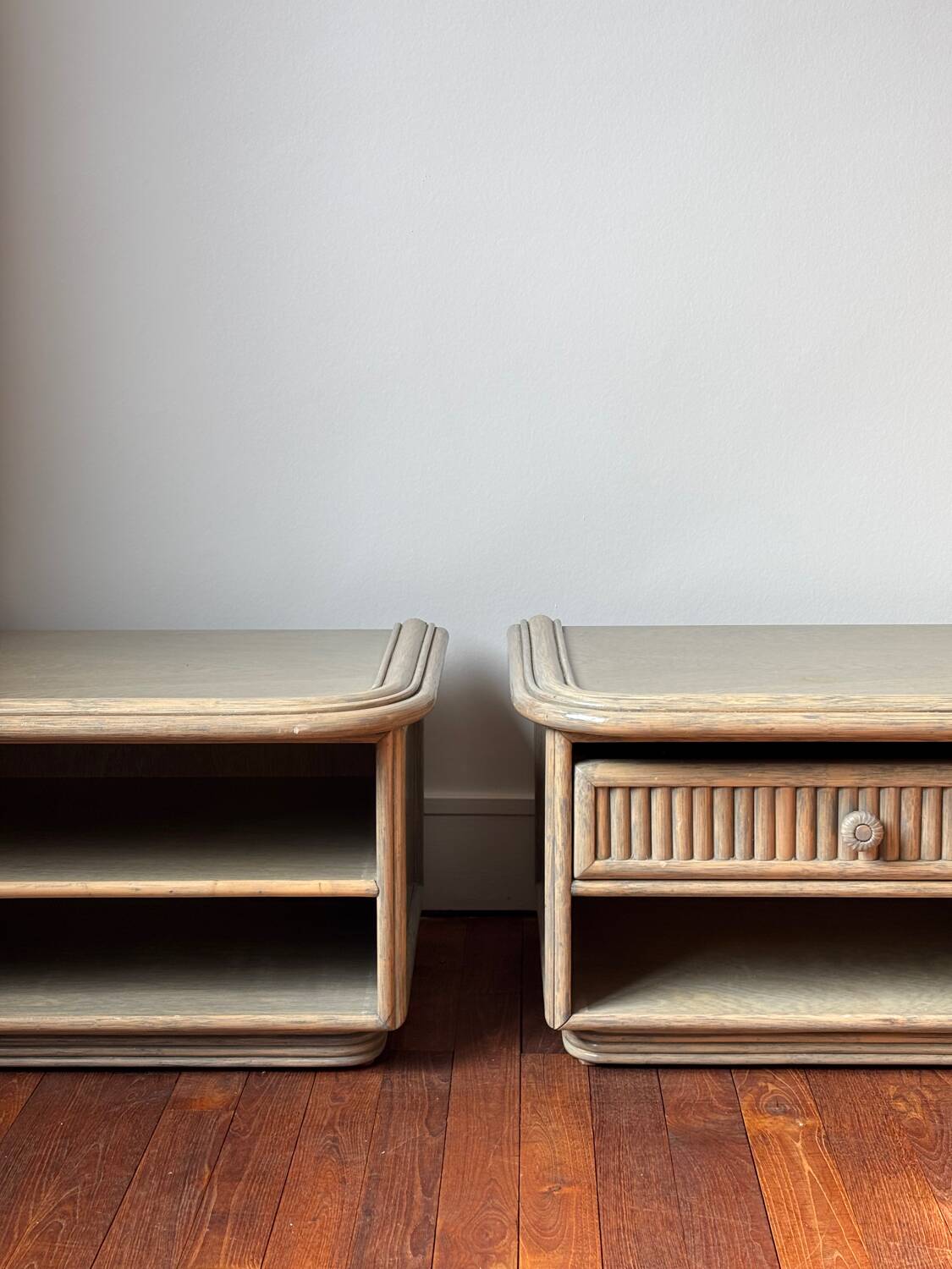 Vintage Maugrion bedside tables