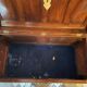Anglo Indian wedding chest trunk in exotic wood decorated with polished brass inlay