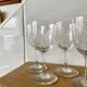 6 glasses of chiseled crystal liqueur