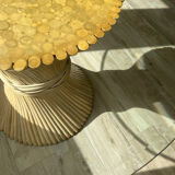 Table bambou et verre