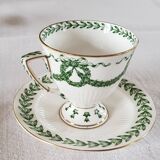 Old Sarguemines porcelain coffee cups