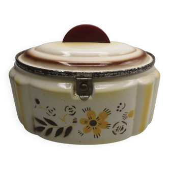 Vintage biscuit tin, Earthenware Germany