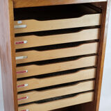 Jalousie Cabinet with Pull-Out Drawers in Teak Wood from the 1960s